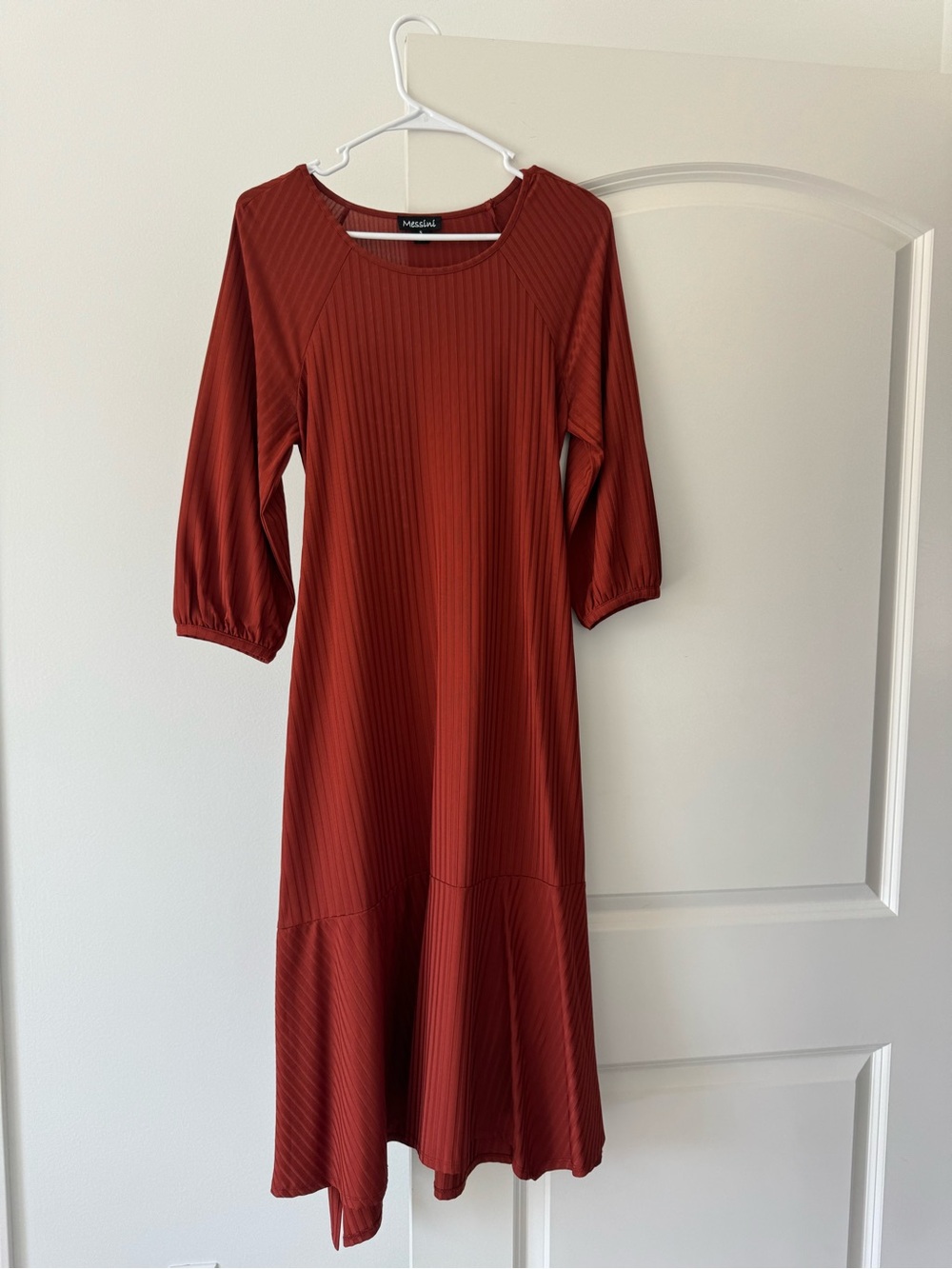 Terracotta Color Midi Dress